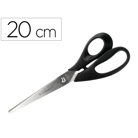 TIJERA OFICINA Q-CONNECT INOXIDABLE 8" -20 CM -BLISTER