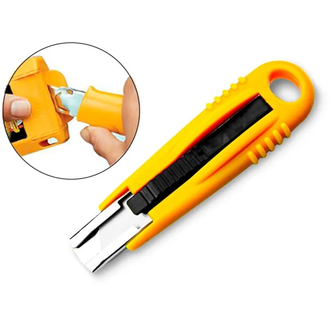 CUTER Q-CONNECT DE SEGURIDAD CON CUCHILLA RETRACTIL