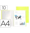 CARPETA LIDERPAPEL ESCAPARATE 10 FUNDAS POLIPROPILENO DIN A4 AMARIL...