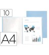 CARPETA LIDERPAPEL ESCAPARATE 10 FUNDAS POLIPROPILENO DIN A4 CELEST...
