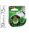 CINTA ADHESIVA SCOTCH MAGIC INVISIBLE 7,5X19 MM EN PORTARROLLO