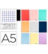 CUADERNO ESPIRAL LIDERPAPEL A5 WONDER TAPA PLASTICO 80H 90GR CUADRO...