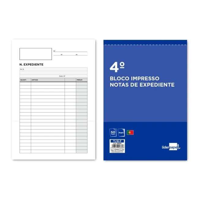 TALONARIO LIDERPAPEL NOTAS DE EXPEDIENTE CUARTO DUPLO -TEXTO EN POR...