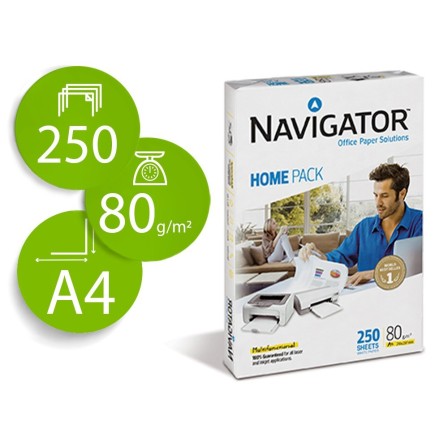 PAPEL FOTOCOPIADORA NAVIGATOR HOME PACK DIN A4 80 GRAMOS PAQUETE DE...