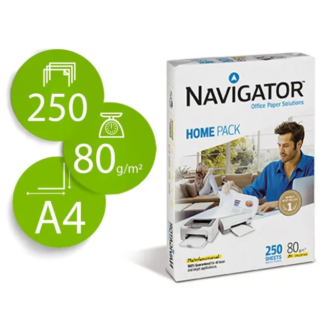 PAPEL FOTOCOPIADORA NAVIGATOR HOME PACK DIN A4 80 GRAMOS PAQUETE DE...