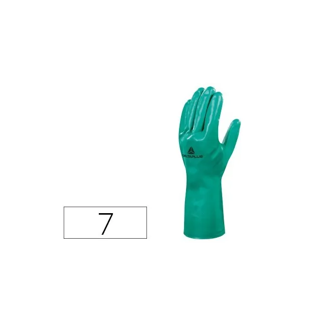 GUANTE DELTAPLUS TRATADO EN NITRILO FLOCADO DE ALGODON ESPECIAL PAR...