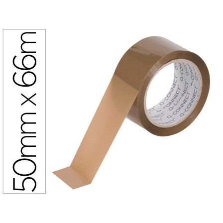 CINTA ADHESIVA Q-CONNECT POLIPROPILENO HAVANA 66 MT X 50 MM -PARA E...