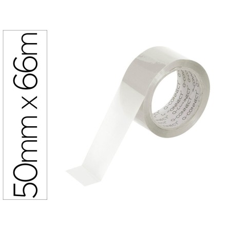 CINTA ADHESIVA Q-CONNECT POLIPROPILENO TRANSPARENTE 66 MT X 50 MM -...