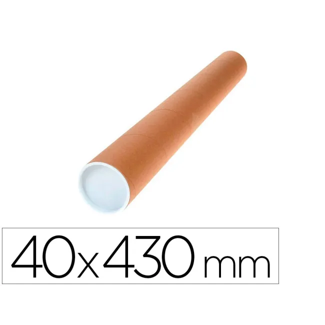 TUBO DE CARTON Q-CONNECT PORTADOCUMENTOS TAPA PLASTICO 40X430 MM