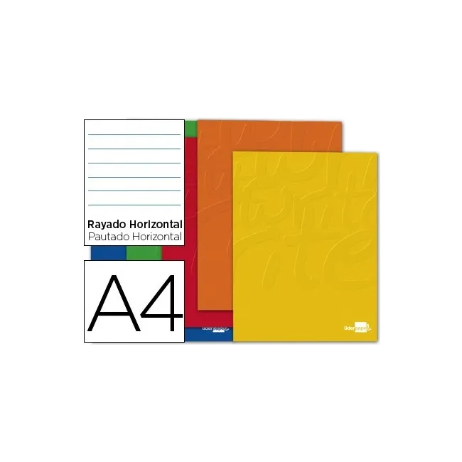 LIBRETA LIDERPAPEL WRITE A4 80 HOJAS 60G/M2 HORIZONTAL CON MARGEN