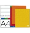 LIBRETA LIDERPAPEL WRITE A4 80 HOJAS 60G/M2 HORIZONTAL CON MARGEN