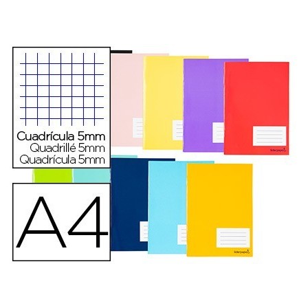 LIBRETA LIDERPAPEL SMART A4 TAPA BLANDA 80 HOJAS 60G/M2 CUADRO 5 MM...