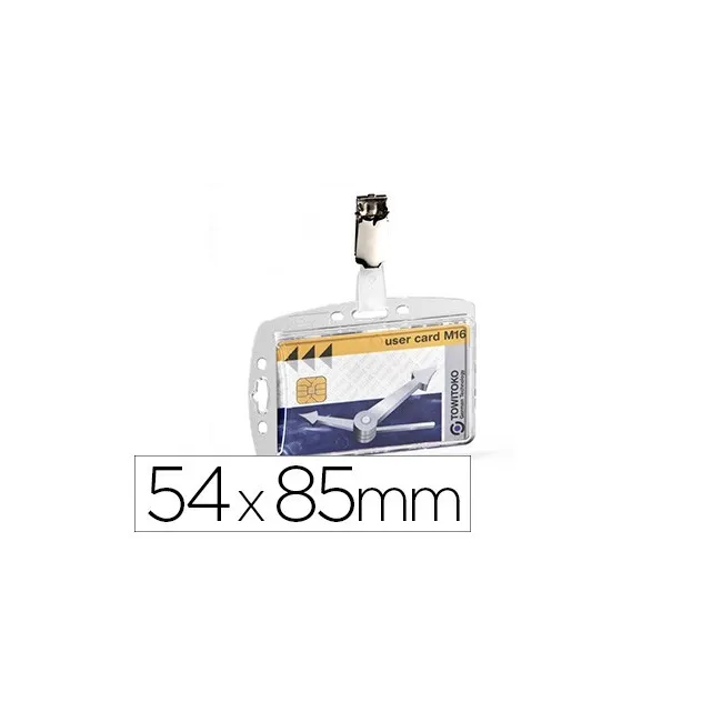 IDENTIFICADOR CON PINZA GIRATORIA DURABLE ACRILICO HORIZONTAL CON U...