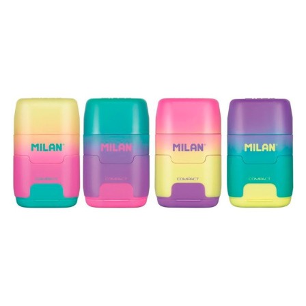 SACAPUNTAS MILAN COMPACT SUNSET PLASTICO 2 USOS CON GOMA DE BORRAR ...