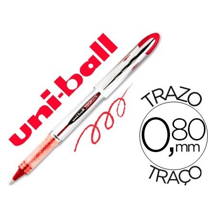 ROTULADOR UNI-BALL ROLLER UB-200 VISION ROJO 0,8 MM -UNIDAD