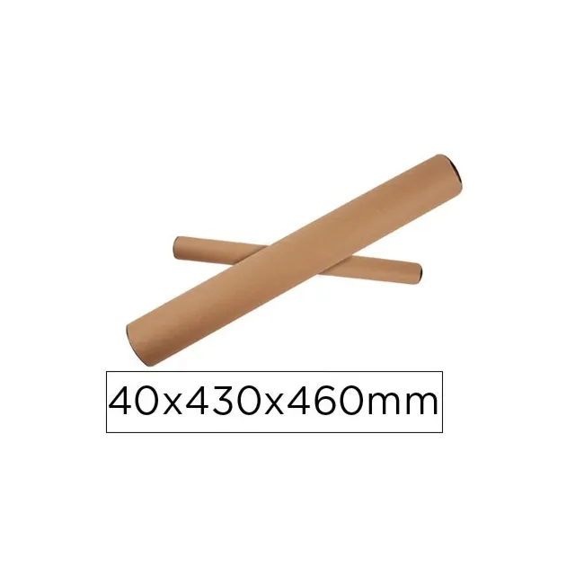 TUBO DE CARTON PORTADOCUMENTO TAPA PLASTICO 40X430X460 MM