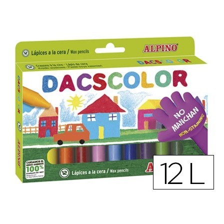 LAPICES CERA DACS COLOR CAJA DE 12 COLORES