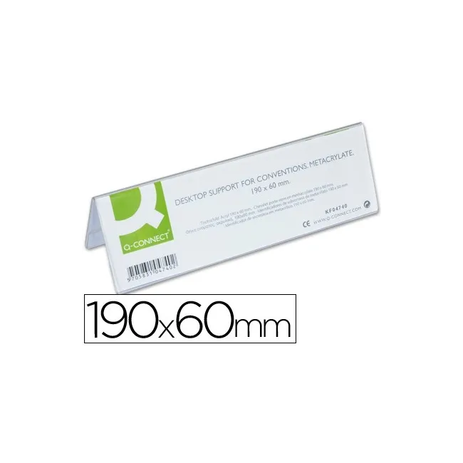 IDENTIFICADORES SOBREMESA Q-CONNECT METACRILATO TAMAÑO 190X60 MM RE...