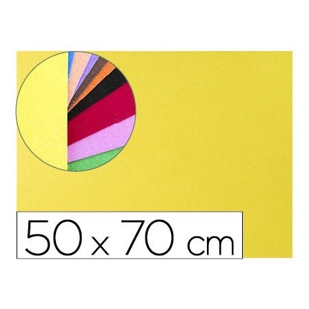 GOMA EVA LIDERPAPEL 50X70CM 60G/M2 ESPESOR 2MM TEXTURA TOALLA AMARILLO