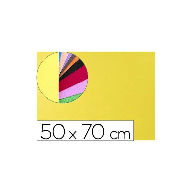 GOMA EVA LIDERPAPEL 50X70CM 60G/M2 ESPESOR 2MM TEXTURA TOALLA AMARILLO
