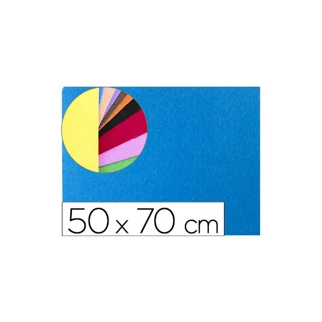 GOMA EVA LIDERPAPEL 50X70CM 60G/M2 ESPESOR 2MM TEXTURA TOALLA AZUL