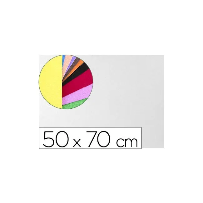 GOMA EVA LIDERPAPEL 50X70CM 60G/M2 ESPESOR 2MM TEXTURA TOALLA BLANCO