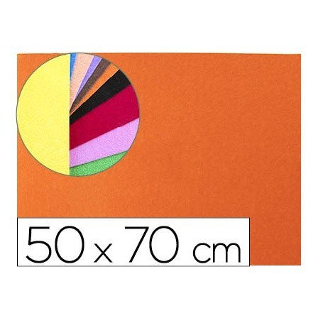 GOMA EVA LIDERPAPEL 50X70CM 60G/M2 ESPESOR 2MM TEXTURA TOALLA NARANJA