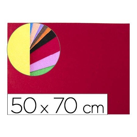 GOMA EVA LIDERPAPEL 50X70CM 60G/M2 ESPESOR 2MM TEXTURA TOALLA ROJO