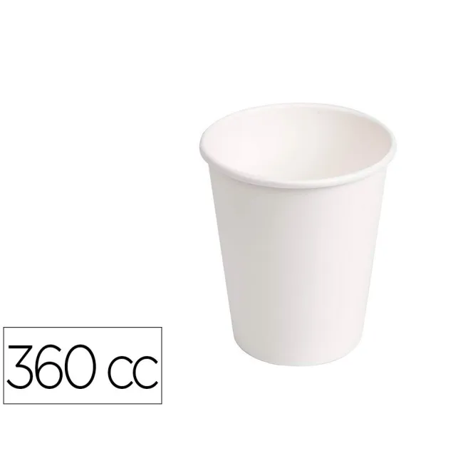 VASO DE CARTON BIODEGRADABLE BLANCO 360 CC PAQUETE DE 40 UNIDADES