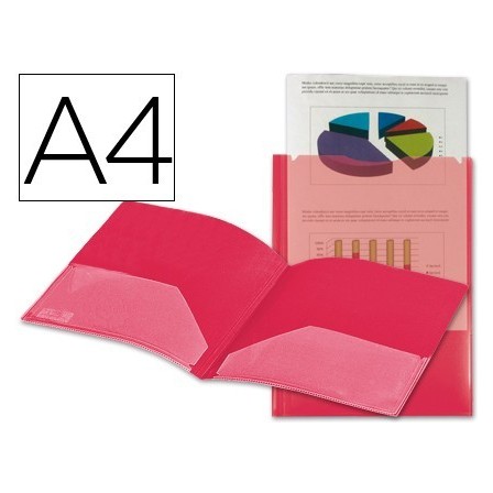 CARPETA LIDERPAPEL DOSSIER DOS BOLSAS CANGURO 45680 POLIPROPILENO D...