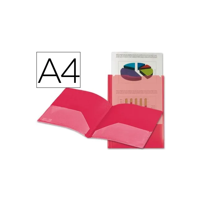 CARPETA LIDERPAPEL DOSSIER DOS BOLSAS CANGURO 45680 POLIPROPILENO D...