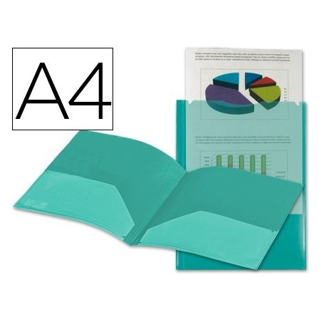 CARPETA LIDERPAPEL DOSSIER DOS BOLSAS CANGURO 45683 POLIPROPILENO D...