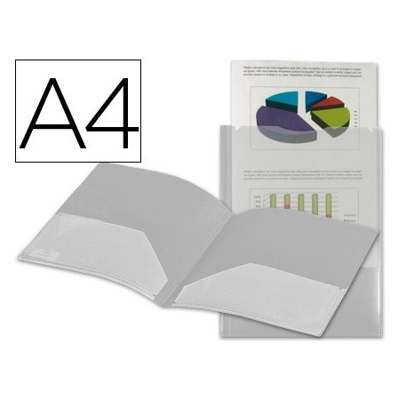 CARPETA LIDERPAPEL DOSSIER DOS BOLSAS CANGURO 45684 POLIPROPILENO D...