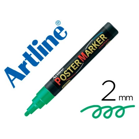 ROTULADOR ARTLINE POSTER MARKER EPP-4-VER PUNTA REDONDA 2 MM COLOR ...
