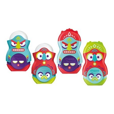 SACAPUNTAS PLASTICO MAPED LOOPY TOTEM PLASTICO 1 USO CON GOMA COLOR...