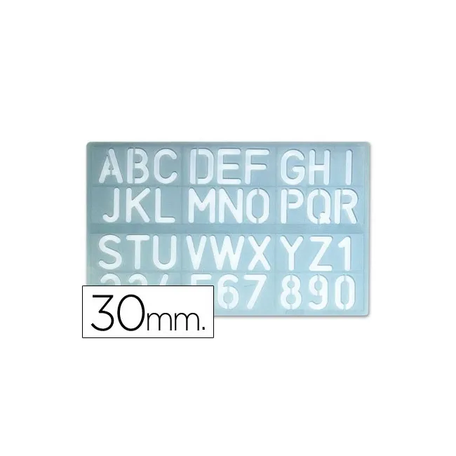 PLANTILLA ROTULACION 1600 -LETRAS Y NUMEROS DE 30 MM