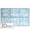 PLANTILLA ROTULACION 1600 -LETRAS Y NUMEROS DE 30 MM
