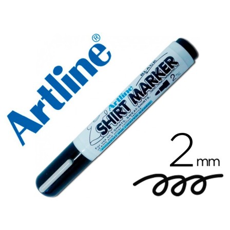 ROTULADOR ARTLINE CAMISETA EKT-2 NEGRO -PUNTA REDONDA 2 MM -PARA US...