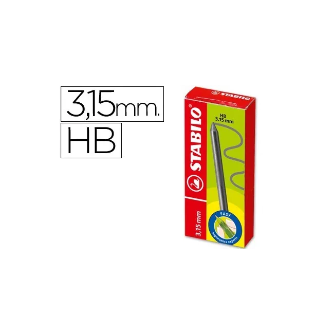 MINAS STABILO EASY ERGO GRAFITO HB DE 3,15 MM -CAJITA DE 6 MINAS