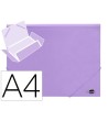 CARPETA LIDERPAPEL GOMAS SOLAPAS POLIPROPILENO DIN A4 LAVANDA OPACO