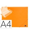 CARPETA LIDERPAPEL GOMAS SOLAPAS POLIPROPILENO DIN A4 NARANJA FLUOR...