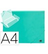 CARPETA LIDERPAPEL GOMAS SOLAPAS POLIPROPILENO DIN A4 VERDE MANZANA...