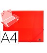 CARPETA LIDERPAPEL GOMAS SOLAPAS 34960 POLIPROPILENO DIN A4 ROJA TR...