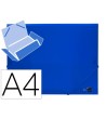 CARPETA LIDERPAPEL GOMAS SOLAPAS 34962 POLIPROPILENO DIN A4 AZUL TR...