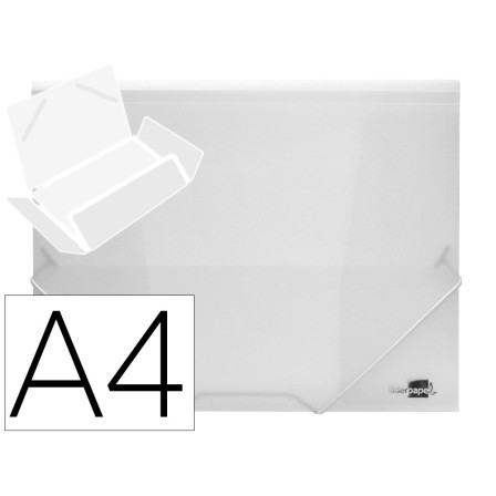 CARPETA LIDERPAPEL GOMAS SOLAPAS 34964 POLIPROPILENO DIN A4 INCOLORA