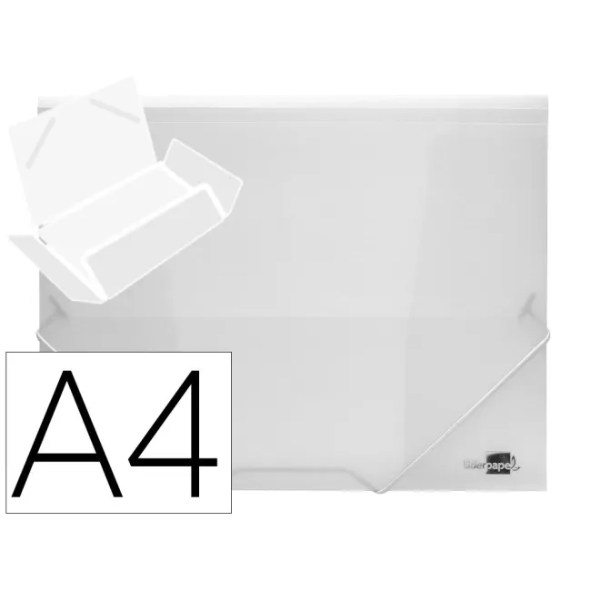 CARPETA LIDERPAPEL GOMAS SOLAPAS 34964 POLIPROPILENO DIN A4 INCOLORA