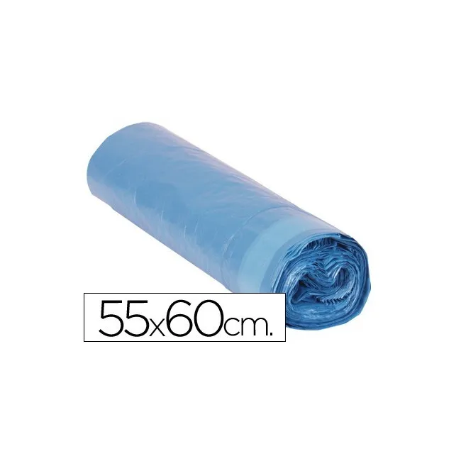 BOLSA BASURA DOMESTICA AZUL CIERRA FACIL 55X60 GALGA 120 -ROLLO DE ...
