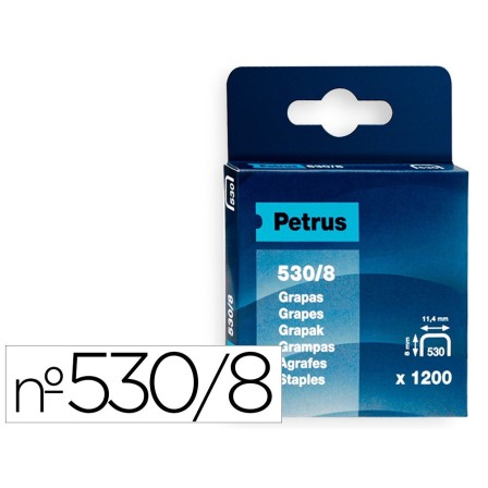 GRAPAS PETRUS Nº 530/8 -CAJA DE 1200 GRAPAS