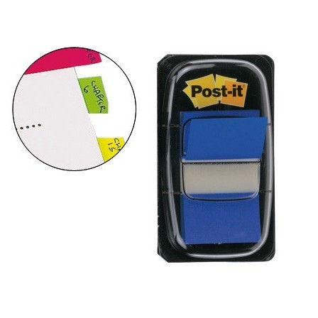 BANDERITAS SEPARADORAS 680-2 AZULES -DISPENSADOR DE 50