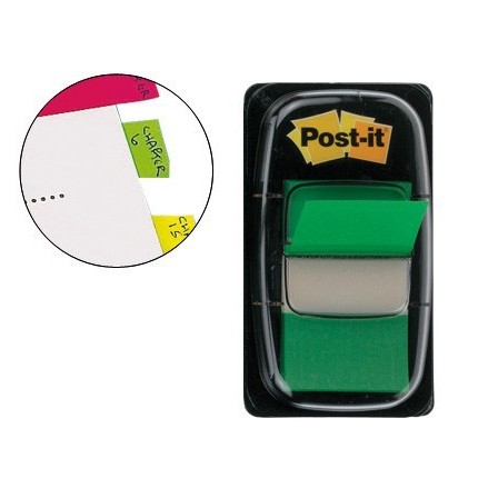 BANDERITAS SEPARADORAS 680-3 VERDES -DISPENSADOR DE 50
